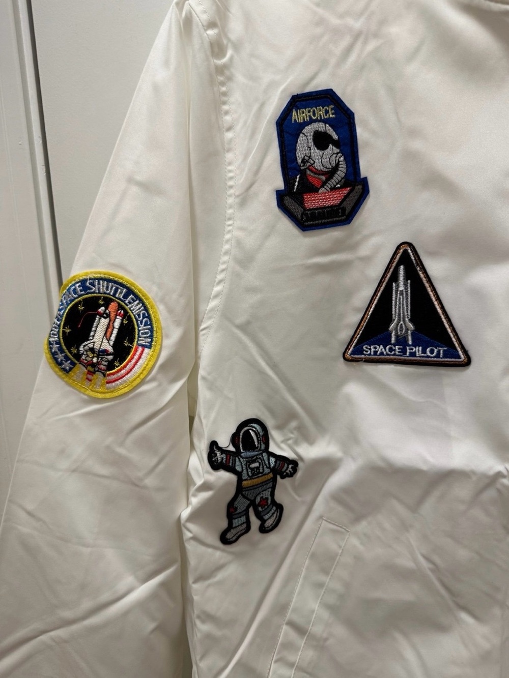 Senlilang NASA Size Small Space Jacket White With Patches Unisex Brand New - Picture 3 of 9